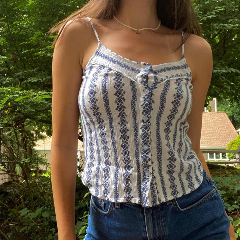 Button-Down Blouse Tank